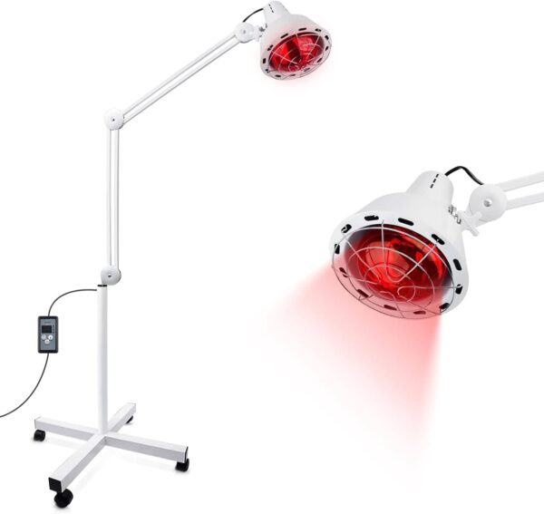 Infrared Red Light Therapy Lamp with Stand & Wheels – 275W Full-Body Heat Treatment