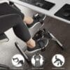Under Desk Pedal Exerciser – Foldable Mini Bike for Home Workout & Physical Therapy