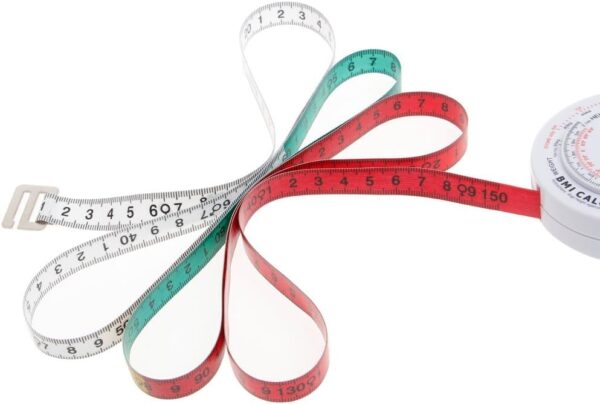 BMI Body Measure Tape – 150cm / 200cm Retractable Measuring Tape for Body Fat & Fitness - Image 2
