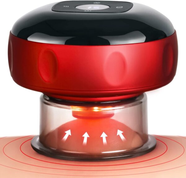 Electric Cupping Machine 3-in-1 – Suction, Red Light, Vibration Therapy - Image 2