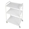 3-Shelf Medical Trolley – Steel Frame with Wooden Shelves