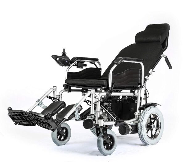 Reclining Electric Wheelchair – Lightweight, Foldable, Dual Motor, Adjustable Backrest & Footrest - Image 3