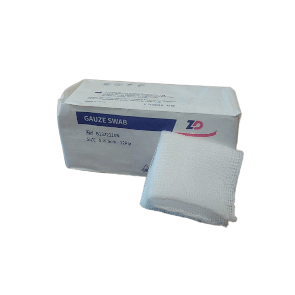 Cotton Gauze Swab – 5x5 cm, 7.5x7.5 cm, 10x10 cm (Non-Sterile, Highly Absorbent) - Image 2