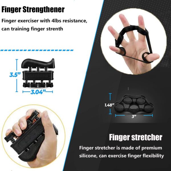 5-in-1 Hand Grip Set Strengthener Kit (Adjustable) – Build Strength & Relieve Stress - Image 4