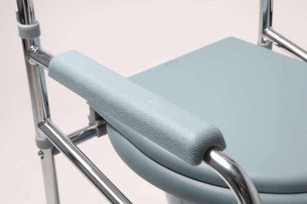 Folding Commode Chair – Height Adjustable, Lightweight & Portable for Elderly and Homecare - Image 2