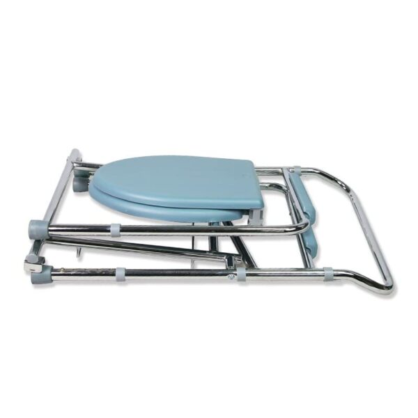 Folding Commode Chair – Height Adjustable, Lightweight & Portable for Elderly and Homecare - Image 5