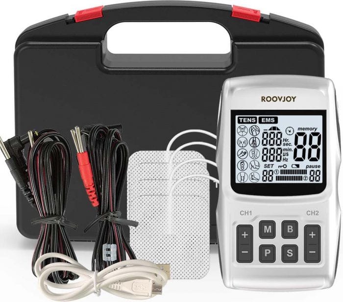 Electrotherapy Roovjoy 4-in-1 Machine 2 channels – TENS, EMS, IF, RUSS | Pain Relief & Rehab Device
