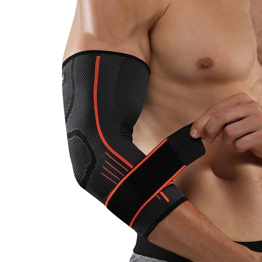 Elbow Support Brace with Strap – Compression Sleeve for Pain Relief