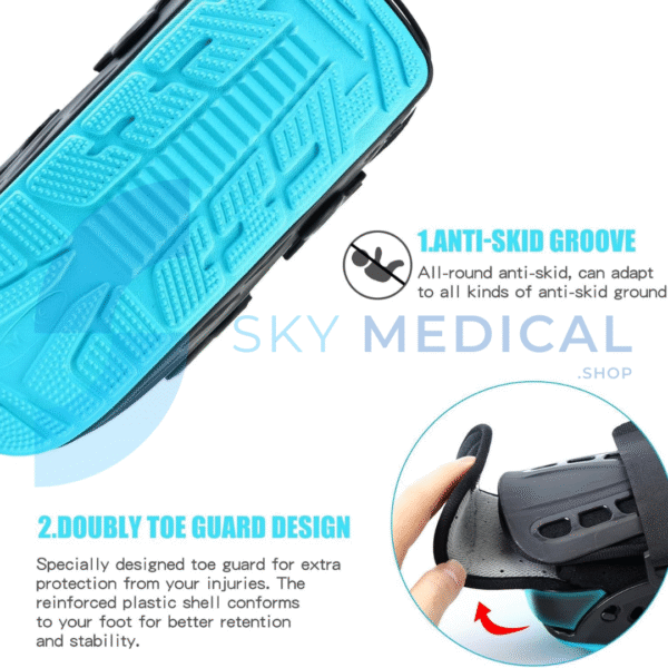 Inflatable Walking Boot – Tall Foam Air Cast with Dual Pumps for Leg Injury Support - Image 4