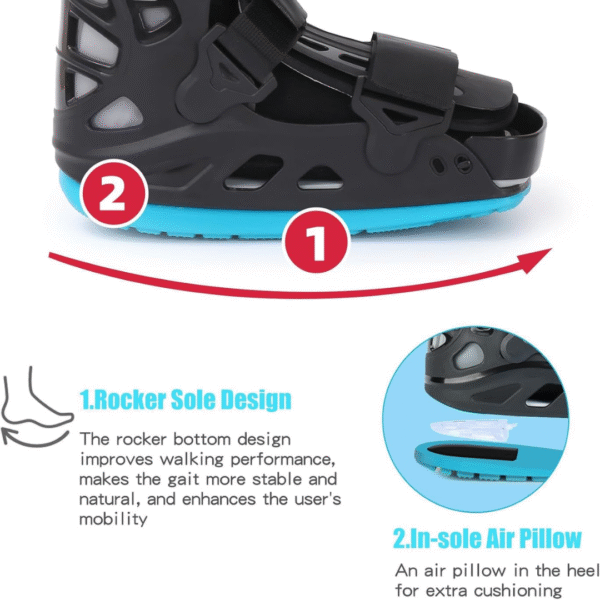 Inflatable Walking Boot – Tall Foam Air Cast with Dual Pumps for Leg Injury Support - Image 6