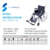 Steel Wheelchair SKY-1903GC-35 – For Comfortable and Safe Mobility