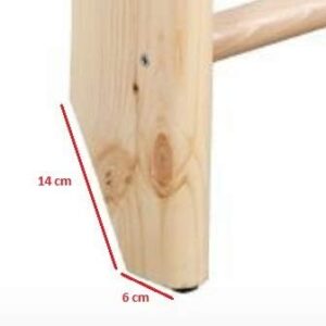 Wooden wall bars with pull-up platform for physiotherapy and rehabilitation