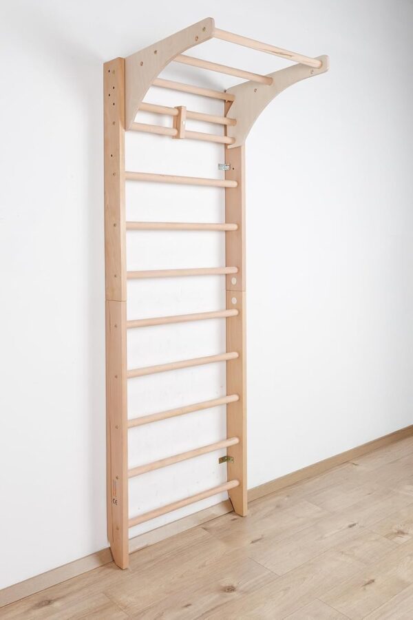 Wall Bars / Swedish Ladder / Espalier : with Pull-Up Platform – Solid Wood Physiotherapy Wall Ladder Wall Bars / Swedish Ladder / Espalier : with Pull-Up Platform – Solid Wood Physiotherapy Wall Ladder