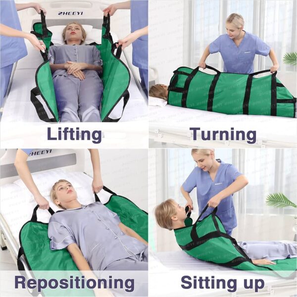 Patient transfer lifting sheet used for bed repositioning 1