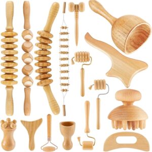 16-Piece Madero Therapy Wooden Massage Set – Professional Wood Therapy Tools