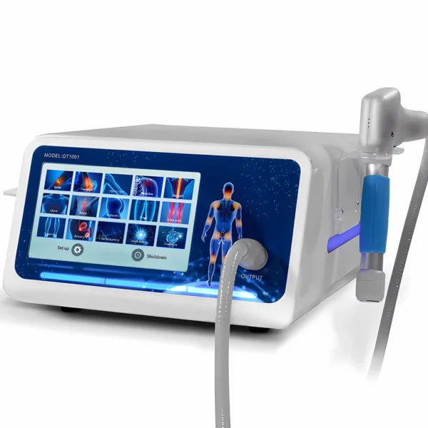Shockwave Therapy Machine SKY-SW1001 — 5 Probes, 1–22MHz, 350W (White / Baby Blue)