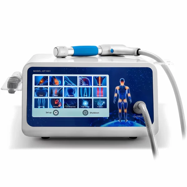 Shockwave Therapy Machine SKY-SW1001 — 5 Probes, 1–22MHz, 350W (White / Baby Blue)