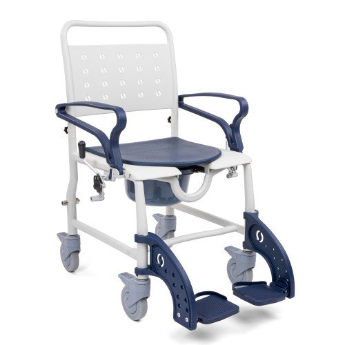 3-in-1 Commode Wheelchair Shower Chair with Brakes – Premium