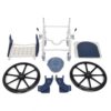 3-in-1 Commode Wheelchair Shower Chair with Brakes – Premium
