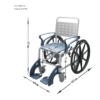 3-in-1 Commode Wheelchair Shower Chair with Brakes – Premium