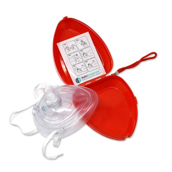 Pocket CPR Face Mask with One-Way Valve & Hard Case