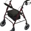 Aluminum Rollator Walker with Seat & Brakes 4 Wheel