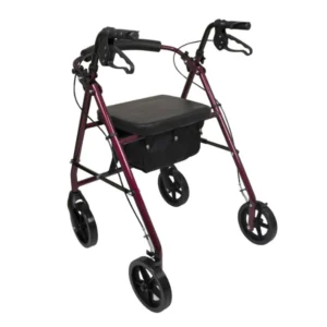 Aluminum Rollator Walker with Seat & Brakes 4 Wheel