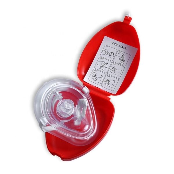 Pocket CPR Face Mask with One-Way Valve & Hard Case