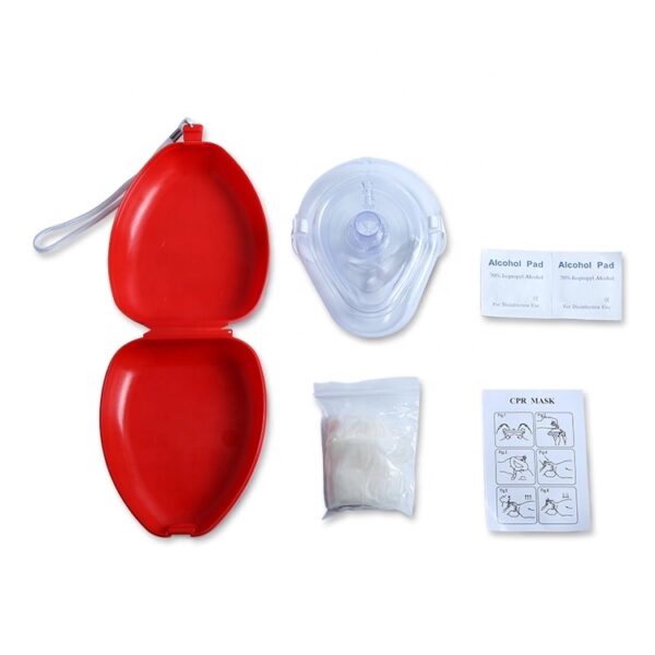 Pocket CPR Face Mask with One-Way Valve & Hard Case