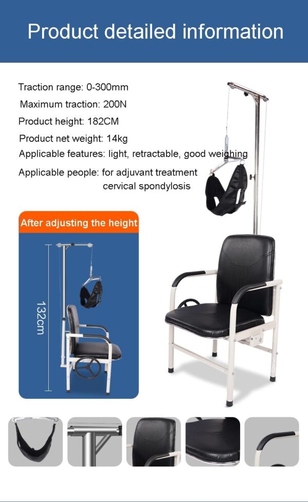 Cervical Traction Chair Adjustable Neck Therapy Device