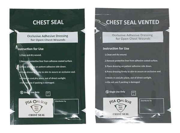 Chest Seal Occlusive Dressing (Vented & Non-Vented)