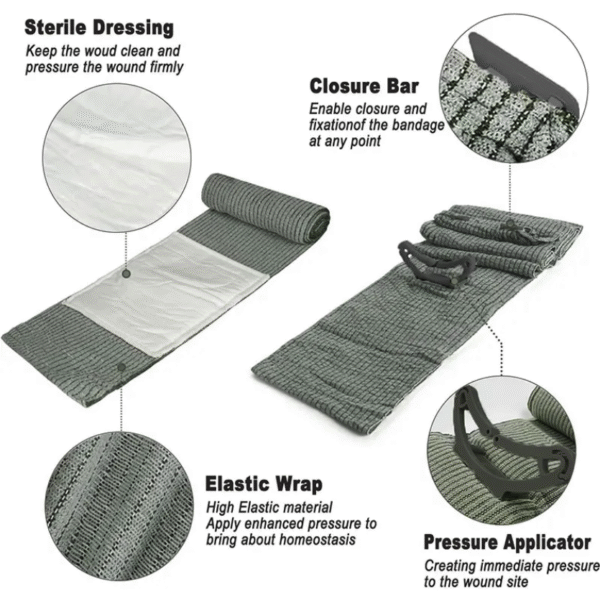 Emergency Bandage Compression Dressing (4” & 6”)