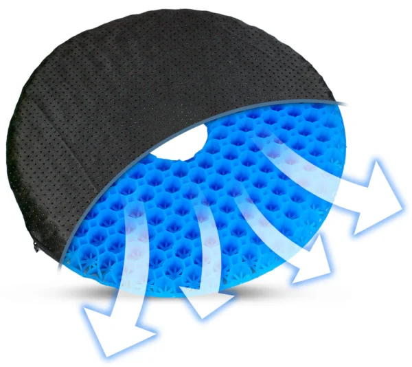 Gel Donut Cushion Cushion for Pressure Relief & Hemorrhoid Pain