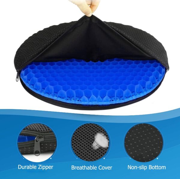 Gel Donut Cushion Cushion for Pressure Relief & Hemorrhoid Pain