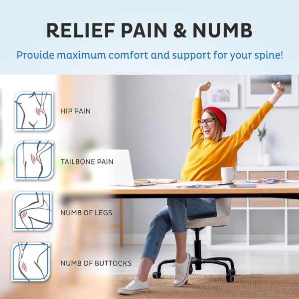 Gel Seat Cushion Square for Pressure Relief & Comfort