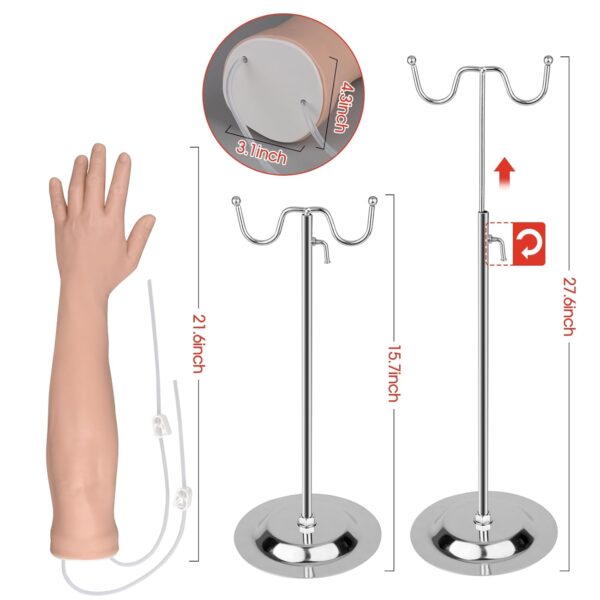 IV Practice Training Arm Kit with Stand and Accessories
