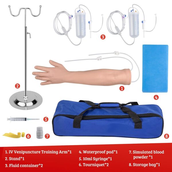 IV Practice Training Arm Kit with Stand and Accessories