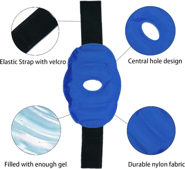 Knee Hot cold Pack (2) Knee Hot Cold Gel Pack with Strap