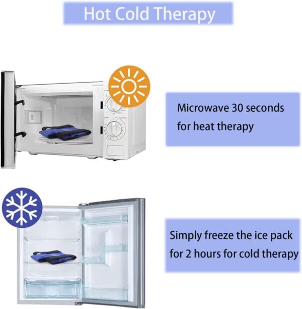 Knee Hot cold Pack (3) Knee Hot Cold Gel Pack with Strap