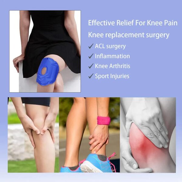 Knee Hot cold Pack (8) Knee Hot Cold Gel Pack with Strap