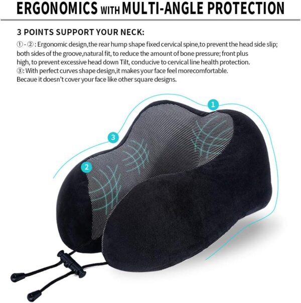 Memory Foam Neck Travel Pillow U Shape Support Cushion