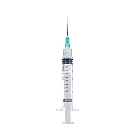 OPH-126-2 Syringes 5ml Optimal with Needle Luer Lock - 100/Pack