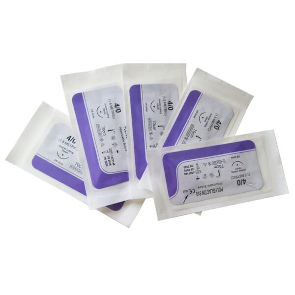 Surgical Sutures PGA Absorbable (2/0–6/0) – 12 Pack