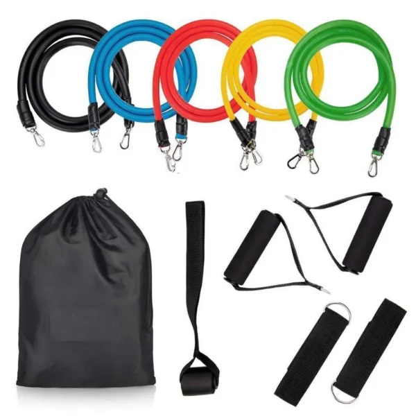Resistance Tube Bands Set with Handles & Accessories