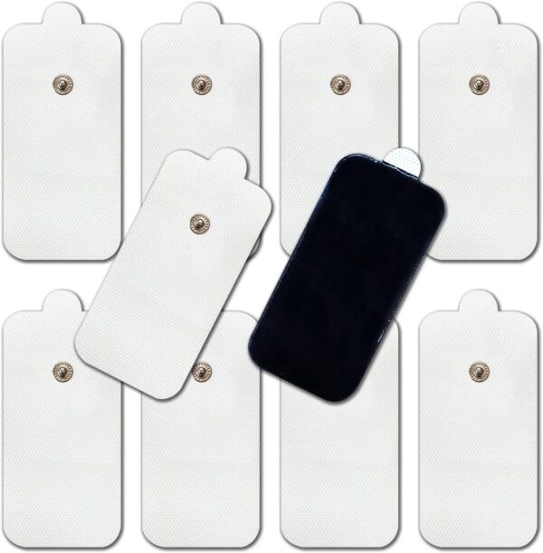 Electrotherapy Snap Electrodes 5×10 cm – Standard Snap Connector – Pack of 2