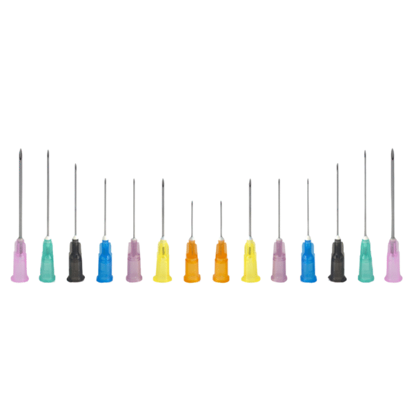 Hypodermic Needles (18G–27G) 1.5” – 100/Pack