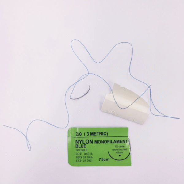 Surgical Sutures Nylon Non Absorbable (2/0–6/0) – 12 Pack