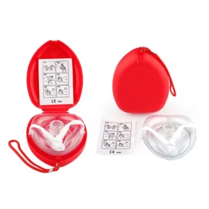 Pocket CPR Face Mask with One-Way Valve & Hard Case