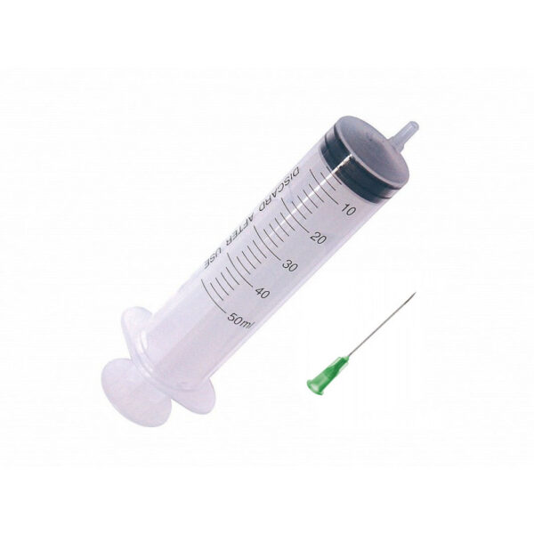 Syringes 50ml with Needle Luer Lock – 25/Pack