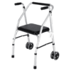 Wheeled Walker with Seat Aluminum Adjustable Mobility Walker